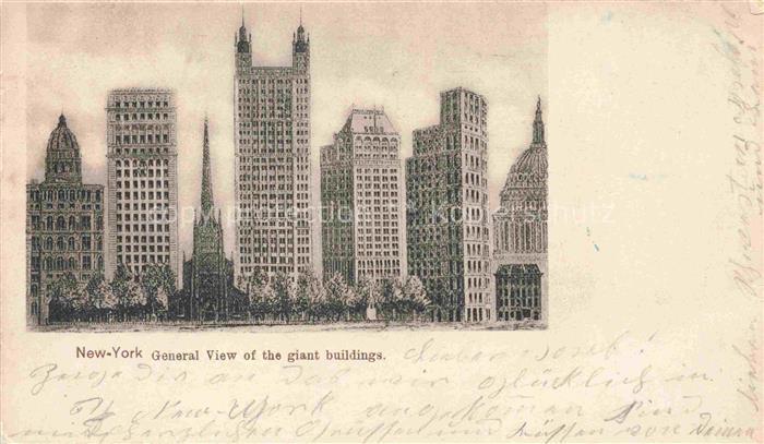 NEW YORK City USA General Vie of the giant buildings