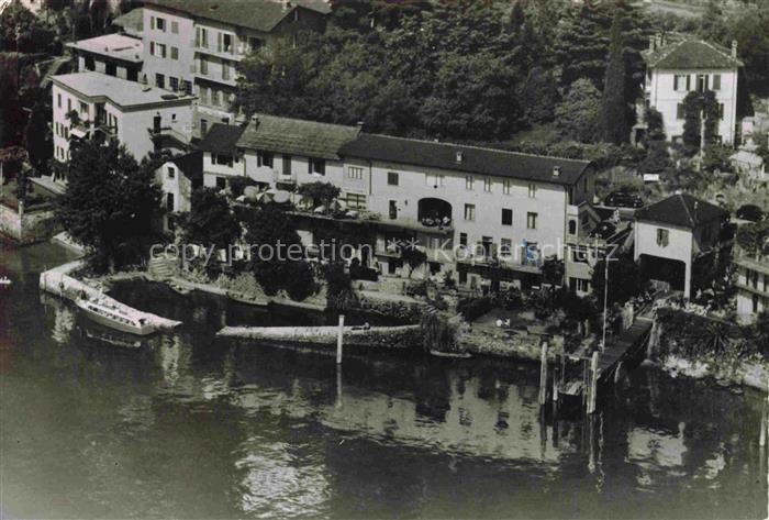 Porto Ronco Lago Maggiore Pension Post am See Fliegeraufnahme
