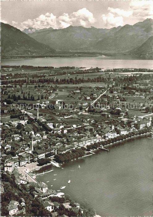 Ascona Lago Maggiore TI Fliegeraufnahme