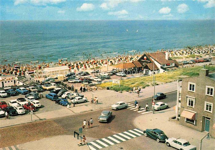 KATWIJK  aan Zee Zuid-Holland NL Strand gezien vanaf de vuurtoren