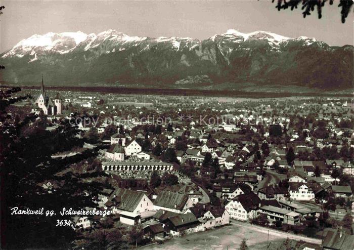 Rankweil Vorarlberg AT Panorama mit Schweizer Bergen