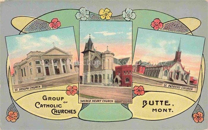 Butte Montana USA St Joseph Church Sacred Heart Church St Patricks Church