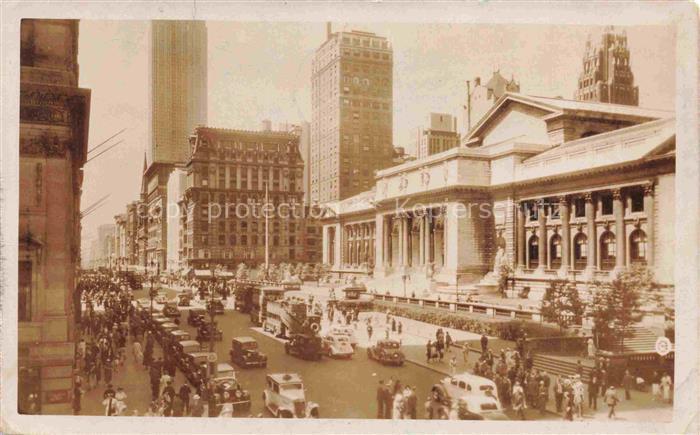 NEW YORK City USA Fifth Avenue and 42nd Street