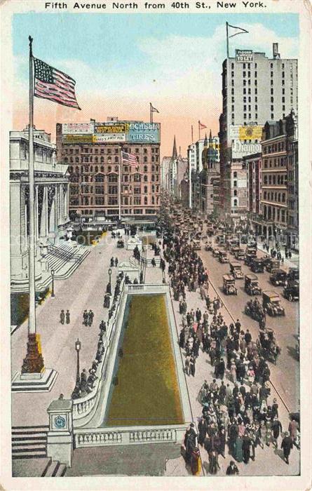 NEW YORK City USA Fifth Avenue north from 40th Street