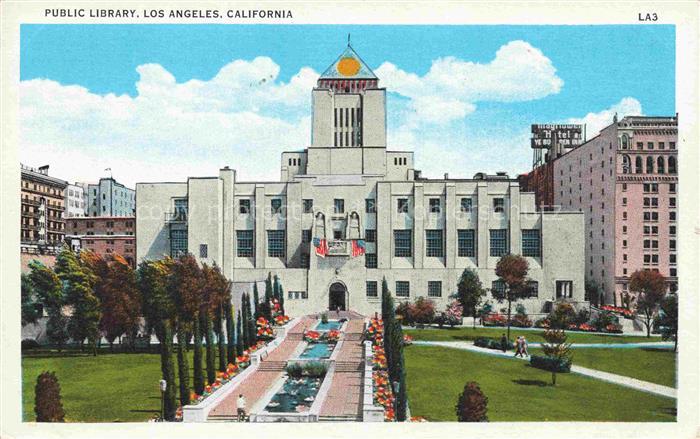 LOS ANGELES California USA Public Library Illustration