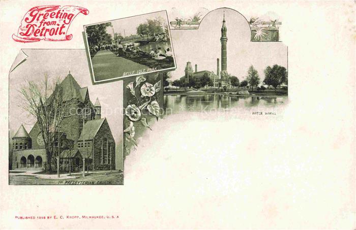 DETROIT Michigan USA Presbyterian Church Belle Isle Park Water Works
