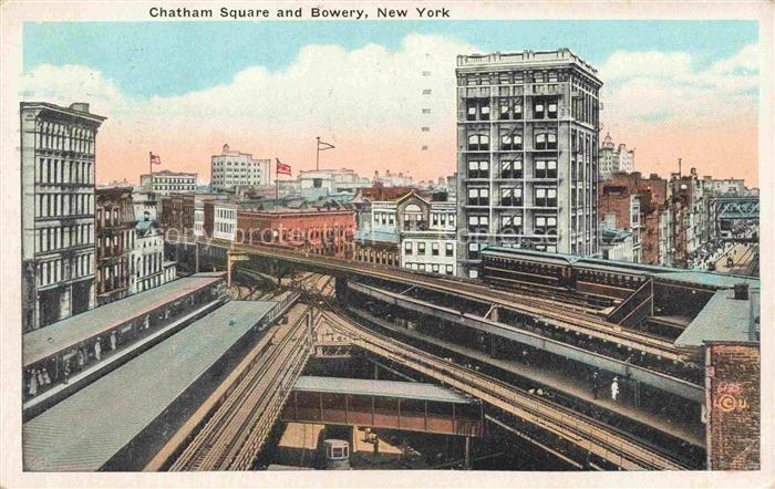 NEW YORK City USA Chatham Square and Bowery