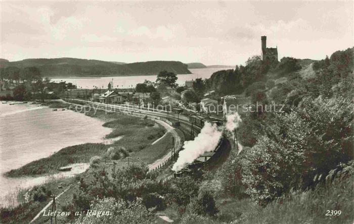 Lietzow  Ruegen Mecklenburg-Vorpommern Panorama Eisenbahn