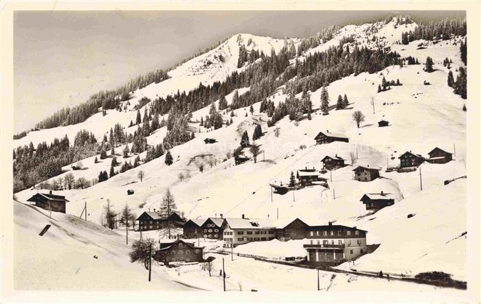 MITTELBERG  Kleinwalsertal AT Panorama Tobel mit Heuberg Winterlandschaft