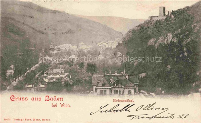 Baden Wien AT Panorama Helenenthal