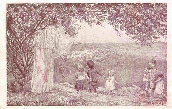 WIEN AT Mutter mit ihren Kindern C. Beck Kuenstlerkarte