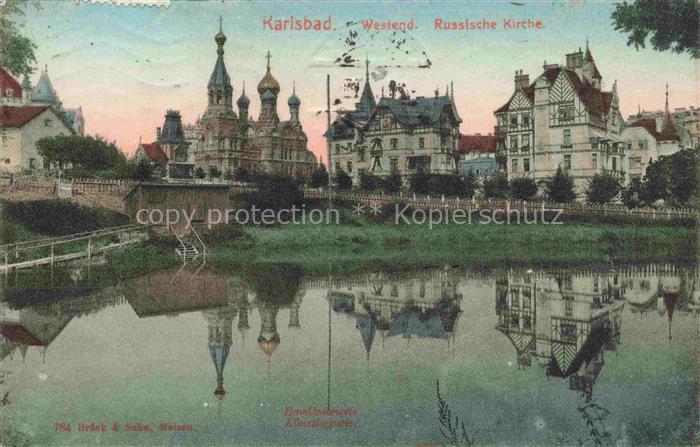 Karlsbad Eger KARLOVY VARY CZ Westend Russische Kirche