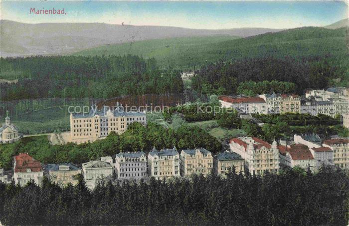 Marienbad MARIANSKE LAZNE CZ Teilansicht Kurort