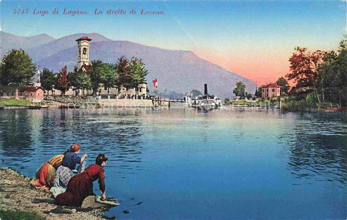 LUGANO Lago di Lugano TI Lo stretto di Lovena