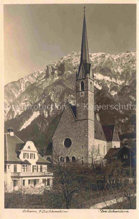 Schaan  Liechtenstein FL Kirche Drei Schwestern