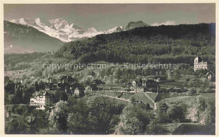SPIEZ Thunersee Niedersimmental BE Panorama Alpen