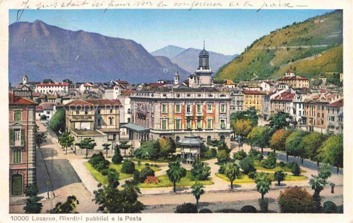LOCARNO Lago Maggiore TI Giardini pubblici e la Posta
