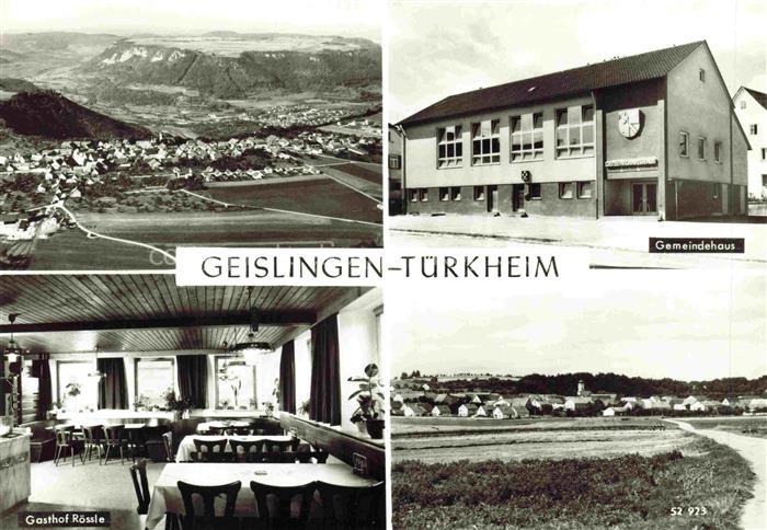 Tuerkheim Geislingen Steige Luftaufnahme Gemeindehaus Gasthof Roessle Panorama