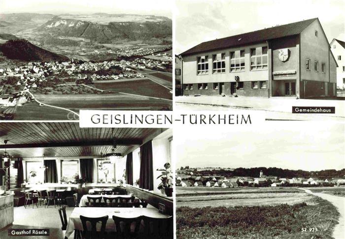 Tuerkheim Geislingen Steige Luftaufnahme Gemeindehaus Gasthof Roessle Panorama