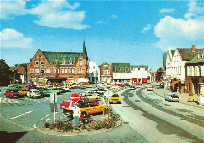 Bredstedt Nordfriesland Schleswig-Holstein Blick zum Markt mit Rathaus