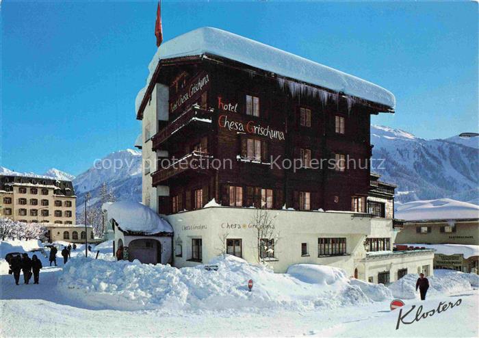 Klosters-Serneus GR Hotel Chesa Grischuna im Winter
