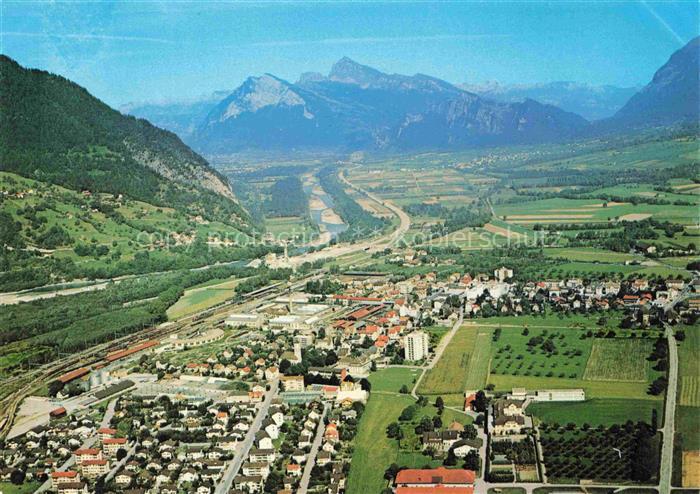 Landquart GR Panorama Blick gegen Churfirsten Gonzen Alvier