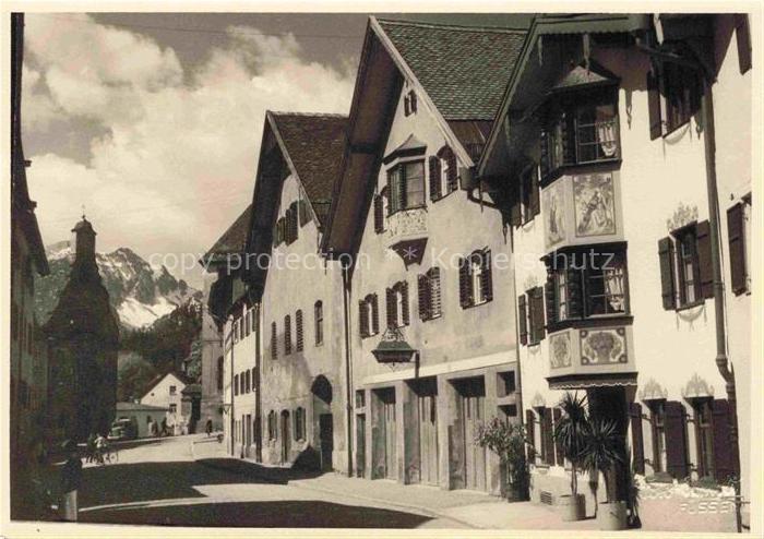 Fuessen am Lech Allgaeu Bayern Motiv im Ortszentrum