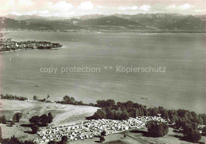 Kressbronn Bodensee BW Zeltplatz Iriswiese Alpenpanorama