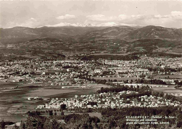 KLAGENFURT Woerthersee Kaernten AT Panorama Ebenthal St. Peter Welzenegg und Ann