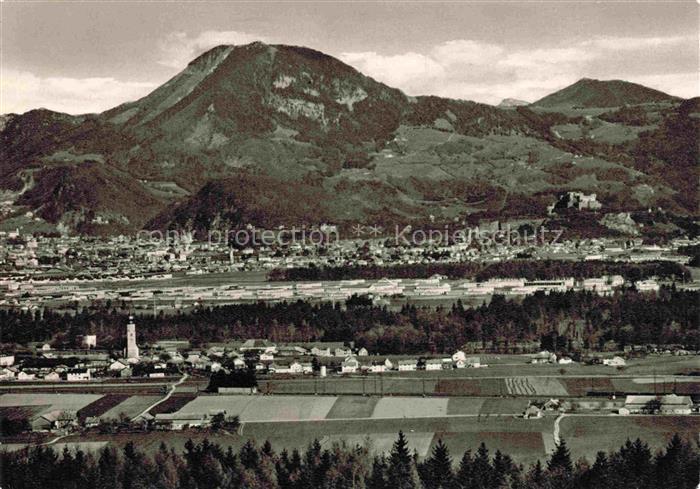 Feldkirchen Ainring Berchtesgadener Land Bayern Panorama Blick nach Salzburg