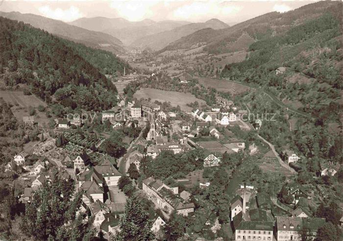 Gutachtal Schwarzwaldbahn BW Panorama Blick vom Schloss