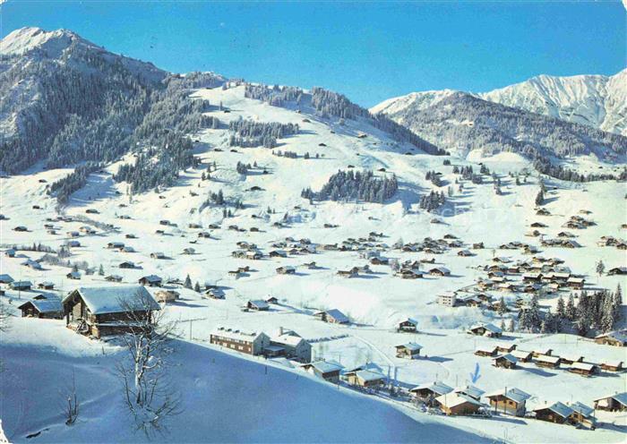 Boden Adelboden BE Panorama Skigebiet Kuenisbergli Berner Oberland