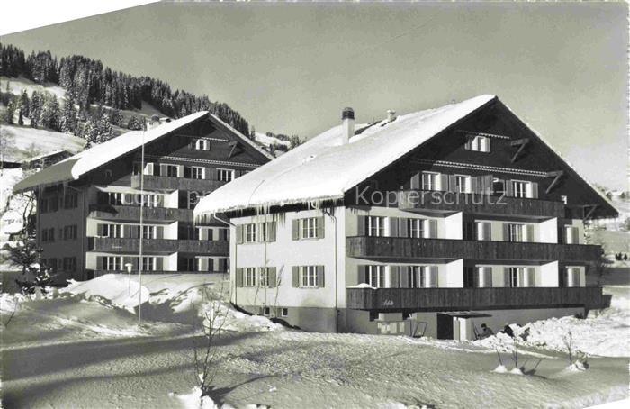 Schoenried 1230m Gstaad Saanen BE Chalets Suzanne et Arlette en hiver