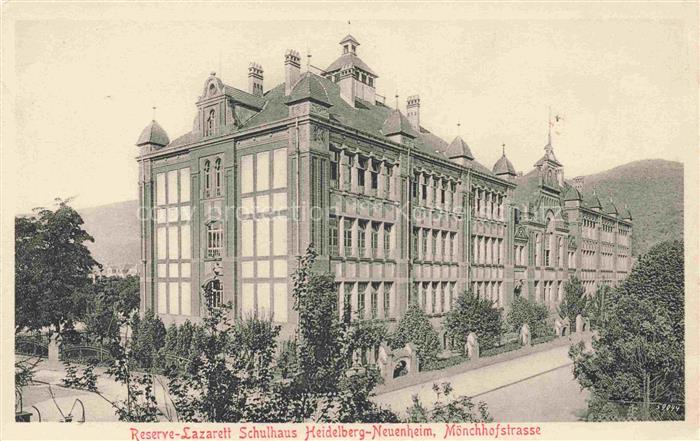 Neuenheim HEIDELBERG BW Reserve Lazarett Schulhaus Feldpost