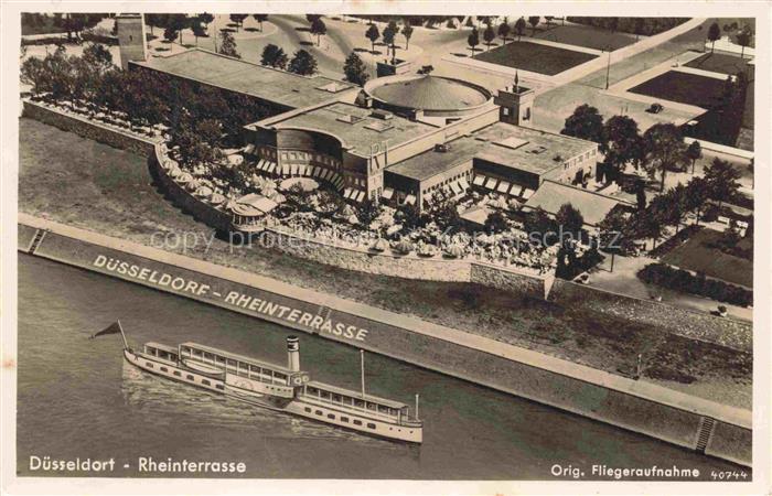 DuessELDORF  CITY Fliegeraufnahme mit Rheinterrasse