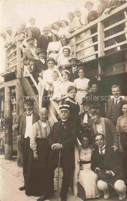 AHLBECK HERINGSDORF Insel Usedom Ostseebad Gruppenaufnahme