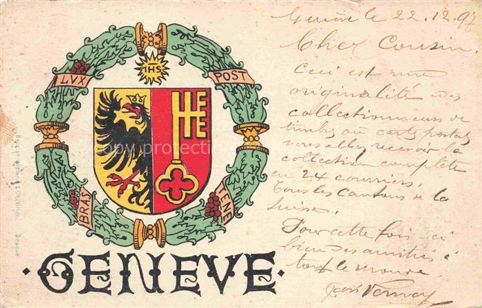 GENEVE Genf GE Stadtwappen