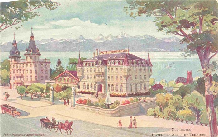 Neuchatel NE Hotel des Alpes et Terminus
