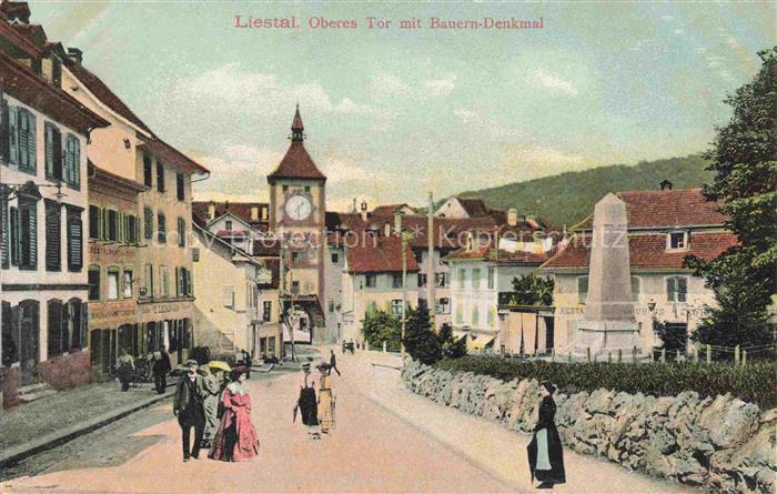 LIESTAL BL Oberes Tor mit Bauern Denkmal