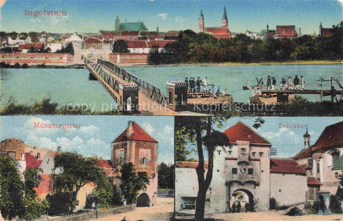 INGOLSTADT  CITY Bruecke Muenzburgertor Traenktor