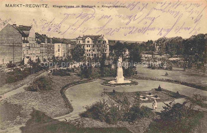 Marktredwitz Markt-Redwitz Wunsiedel Bayern Klingerstrasse im Stadtpark und Krie