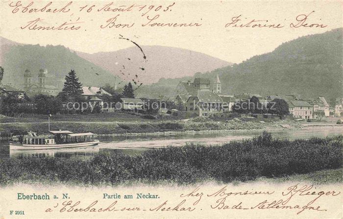 Eberbach Baden Neckar HEIDELBERG BW Partie am Neckar