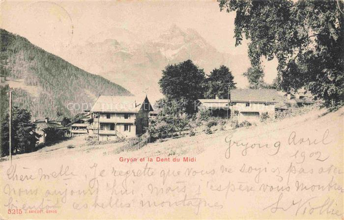 Gryon AIGLE VD et la Dent du Midi