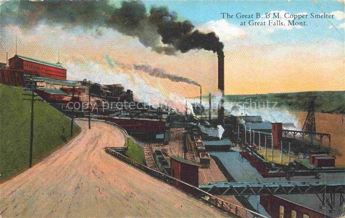 Great Falls Montana USA The Great B et M Copper Smelter
