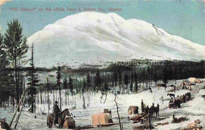 Yukon Alaska USA Mt Halcon on the White Pass and Yukon Ry