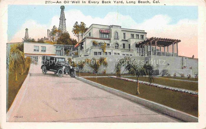 Long Beach California USA An Oil Well in Every Back Yard