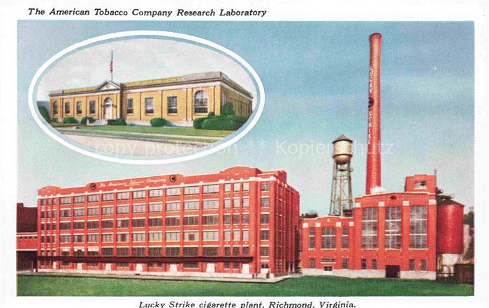 Richmond Virginia USA The American Tobacco Company Research Laboratory Lucky Str