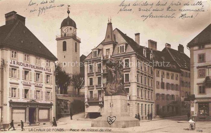 LA CHAUX -DE-FONDS NE Place de l'Hotel de Ville
