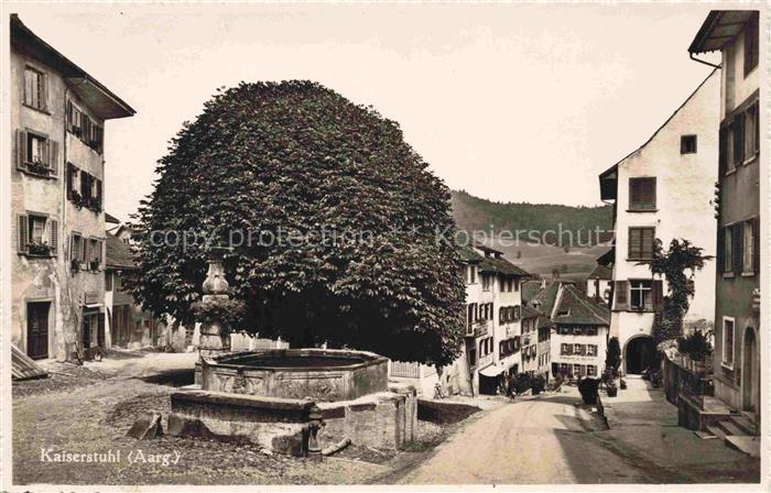 Kaiserstuhl AG Ortspartie mit Brunnen