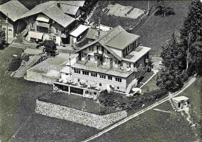 Waldegg Beatenberg BE Hotel Beausite Pension Tee Room Fliegeraufnahme